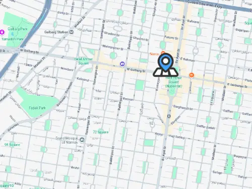 نقشه شعبه شرق تهران